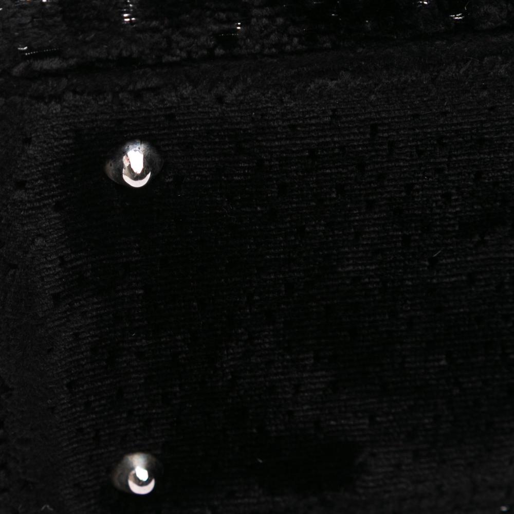 Christian Dior B Dior Black Velvet Fabric Medium and Canvas Lady D Lite Italy