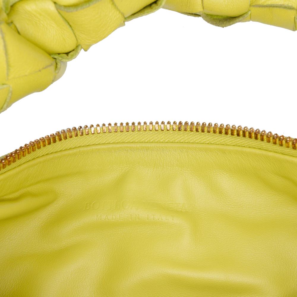 Bottega Veneta B Bottega Veneta Yellow Neon Yellow Nappa Leather Leather Mini Nappa Intrecciato Jodie Italy