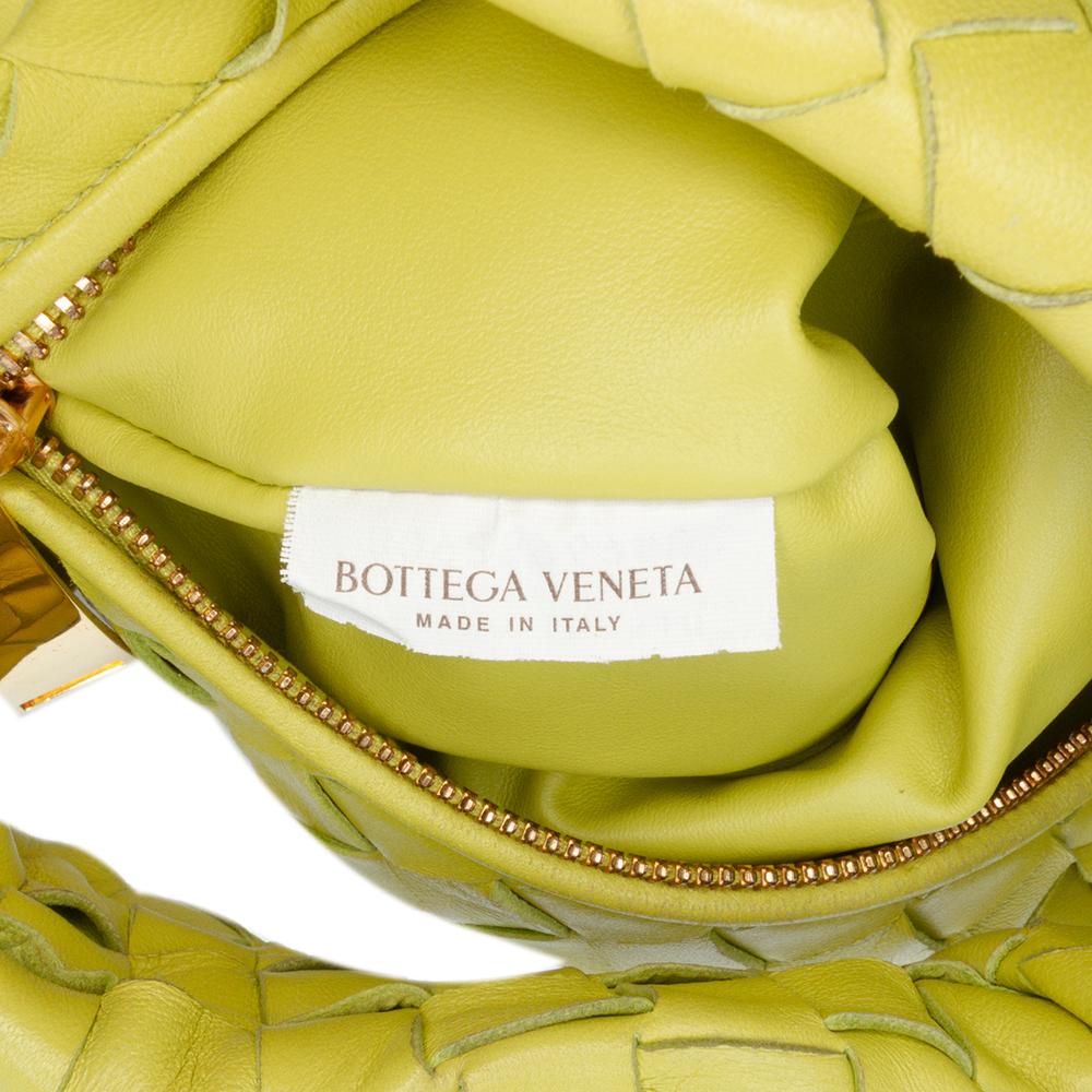 Bottega Veneta B Bottega Veneta Yellow Neon Yellow Nappa Leather Leather Mini Nappa Intrecciato Jodie Italy