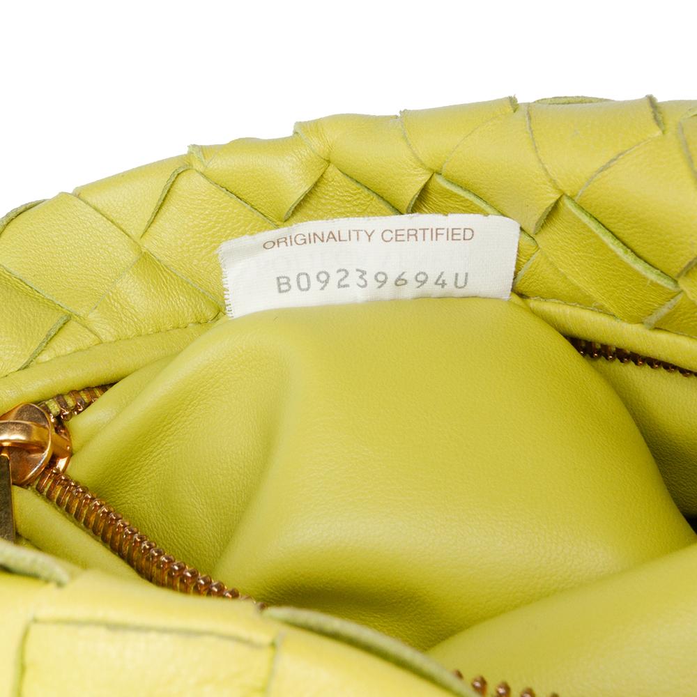 Bottega Veneta B Bottega Veneta Yellow Neon Yellow Nappa Leather Leather Mini Nappa Intrecciato Jodie Italy