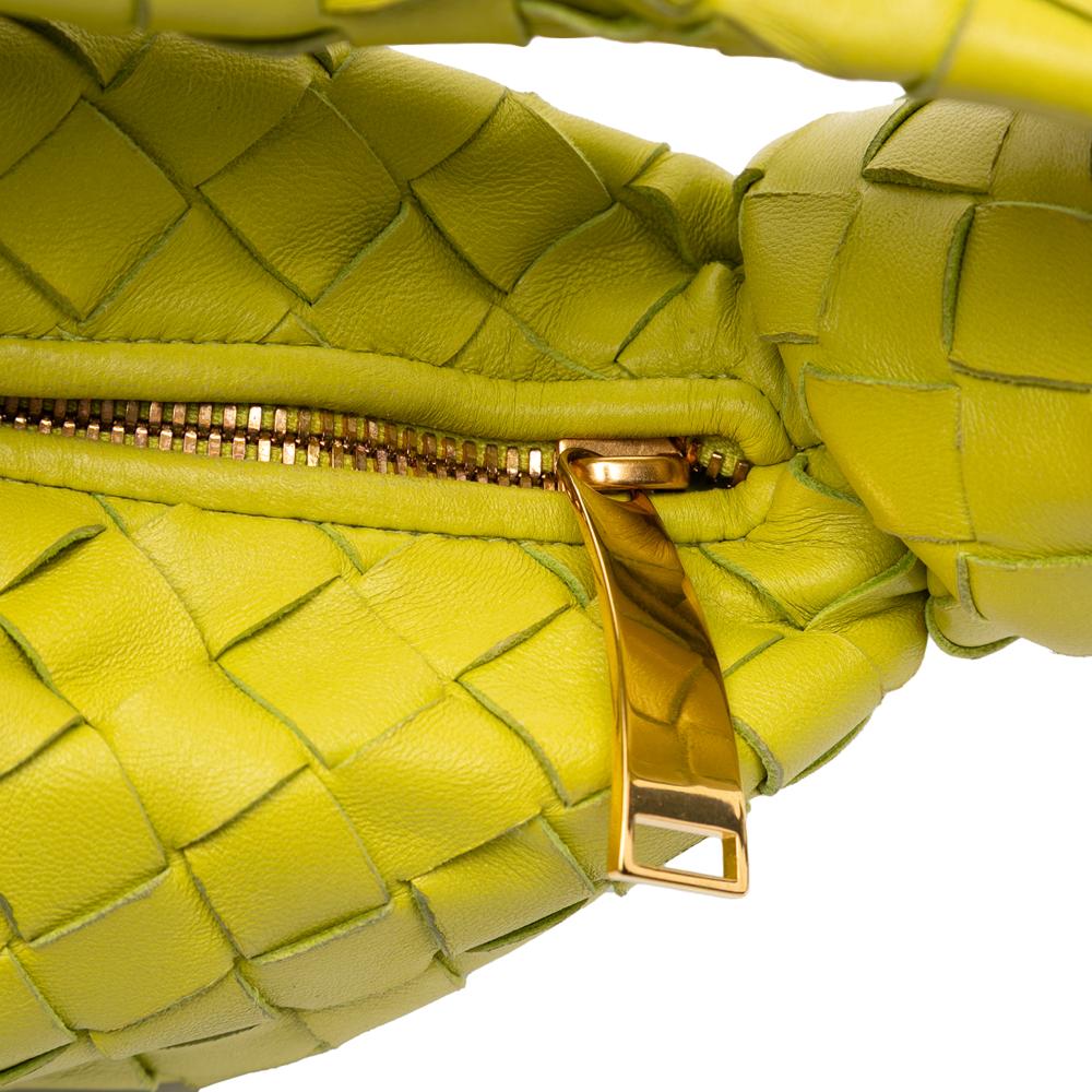Bottega Veneta B Bottega Veneta Yellow Neon Yellow Nappa Leather Leather Mini Nappa Intrecciato Jodie Italy