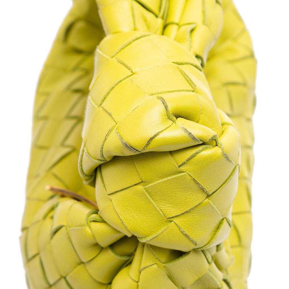 Bottega Veneta B Bottega Veneta Yellow Neon Yellow Nappa Leather Leather Mini Nappa Intrecciato Jodie Italy