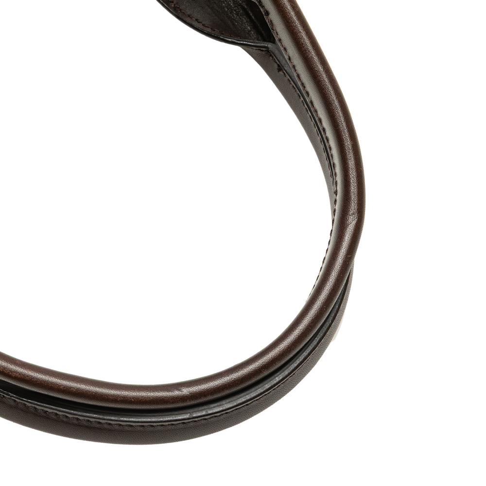 Gucci B Gucci Brown Beige Canvas Fabric GG Tote Italy