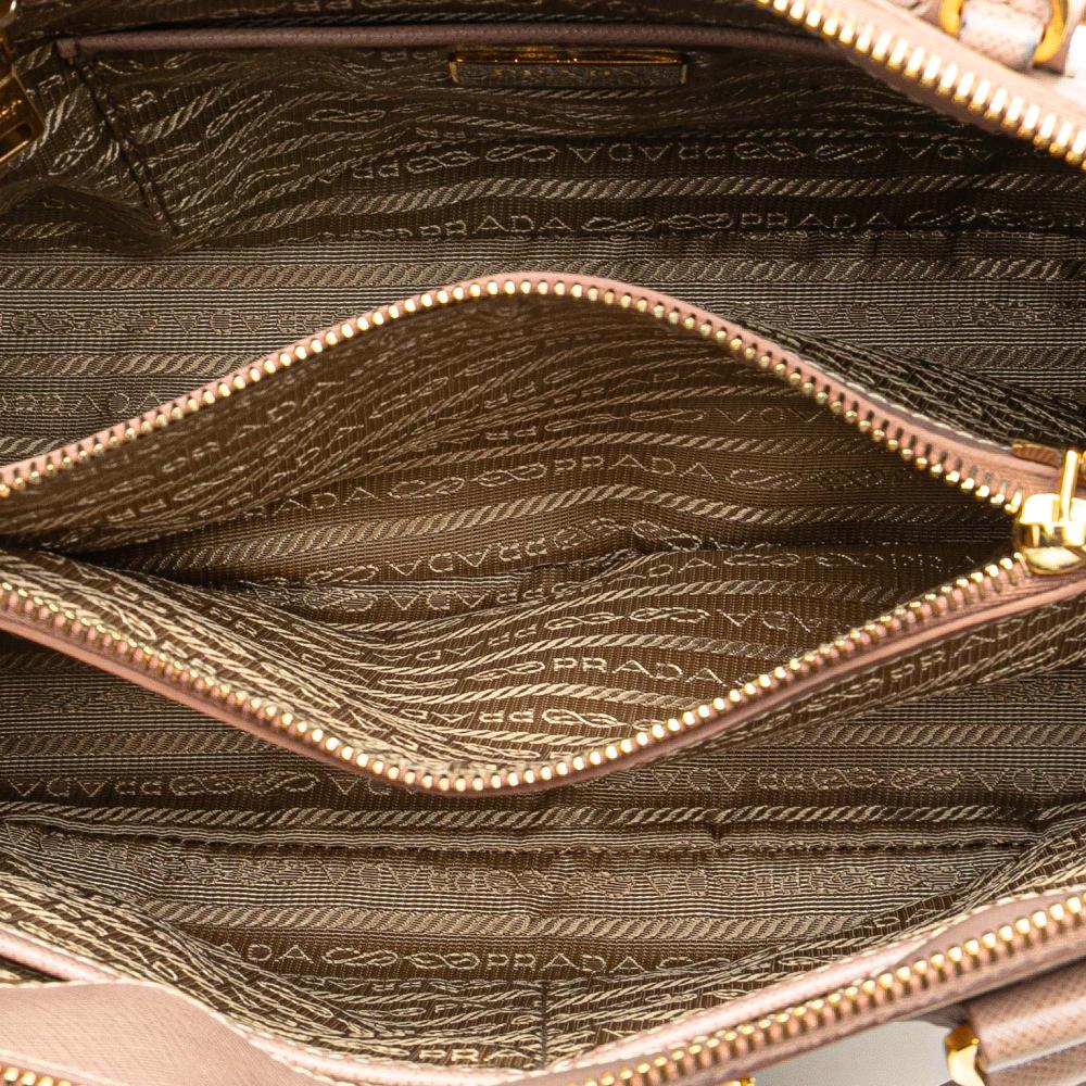 Prada B Prada Pink Light Pink Saffiano Leather Medium Lux Promenade Satchel India