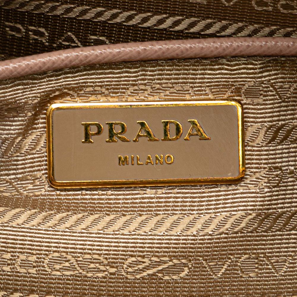 Prada B Prada Pink Light Pink Saffiano Leather Medium Lux Promenade Satchel India