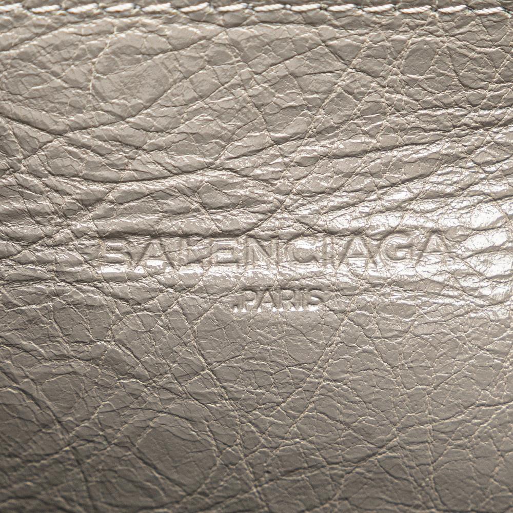 Balenciaga AB Balenciaga Gray Calf Leather Arena Air Hobo Italy