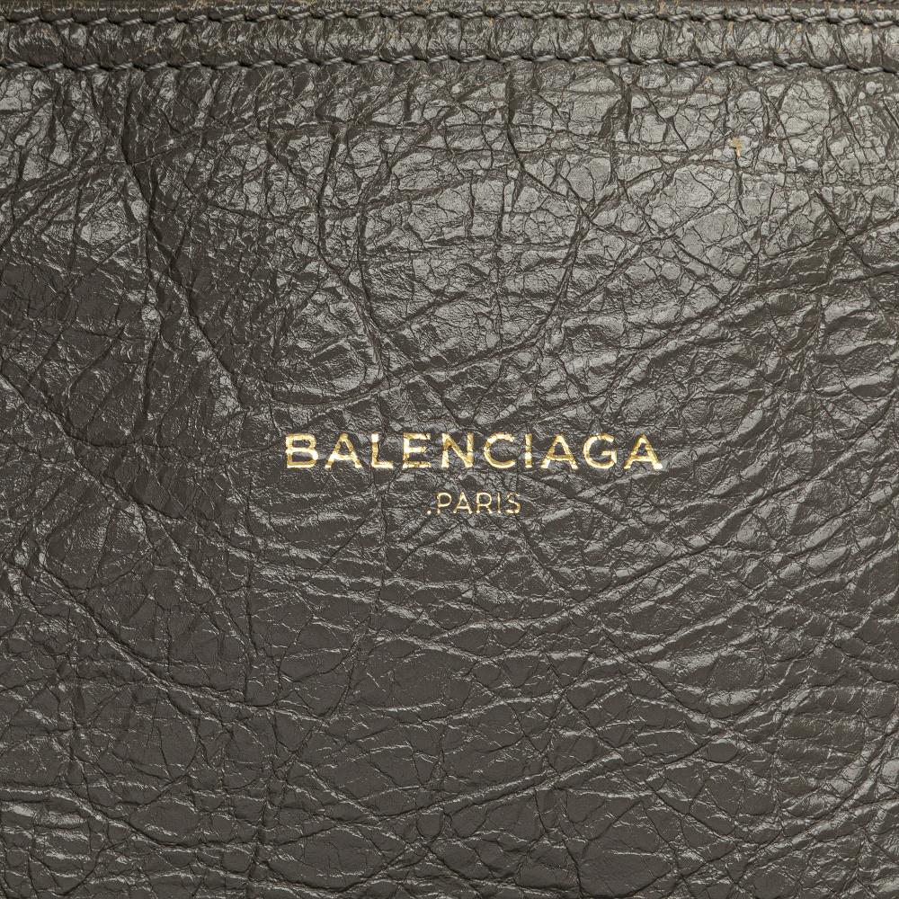 Balenciaga AB Balenciaga Gray Calf Leather Arena Air Hobo Italy