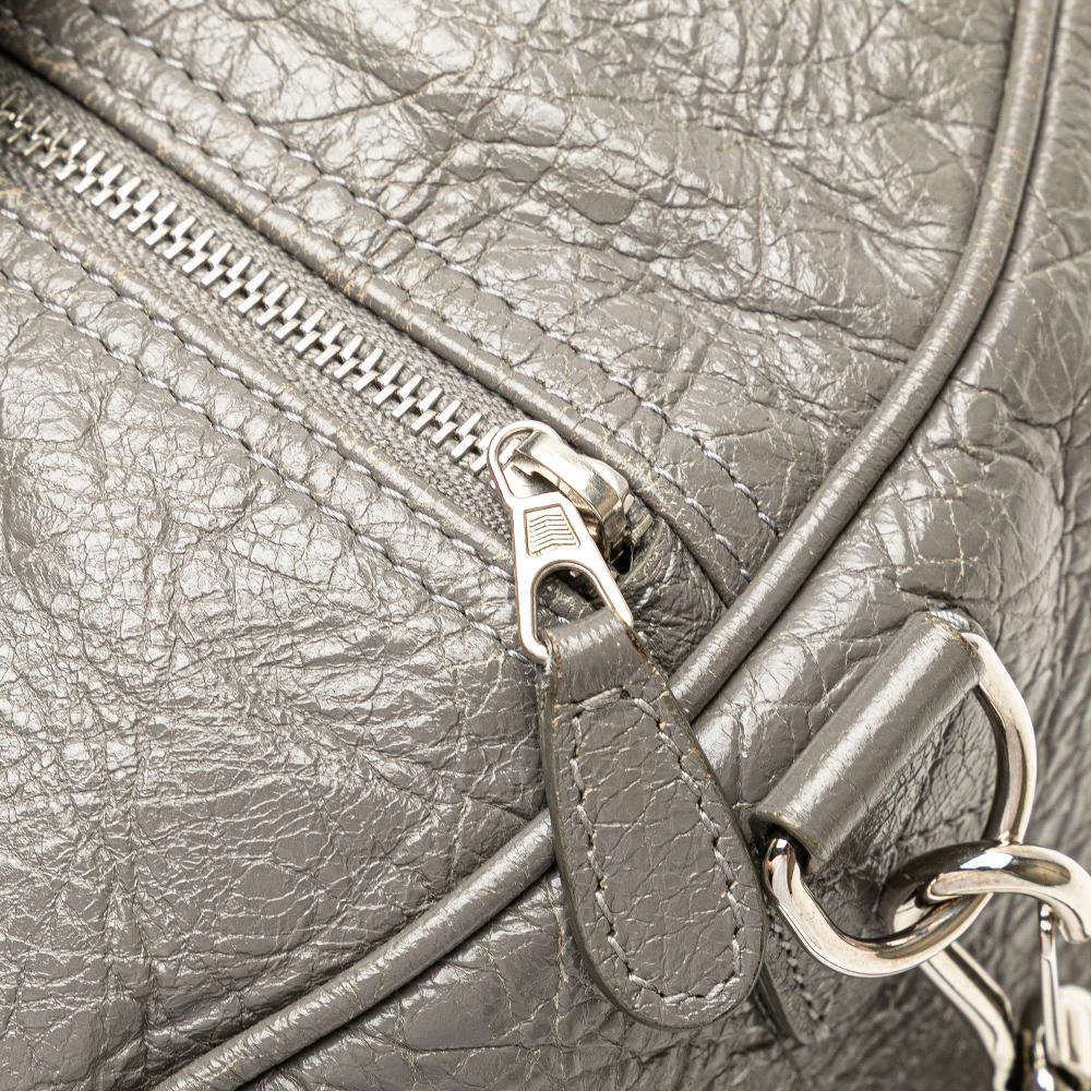 Balenciaga AB Balenciaga Gray Calf Leather Arena Air Hobo Italy