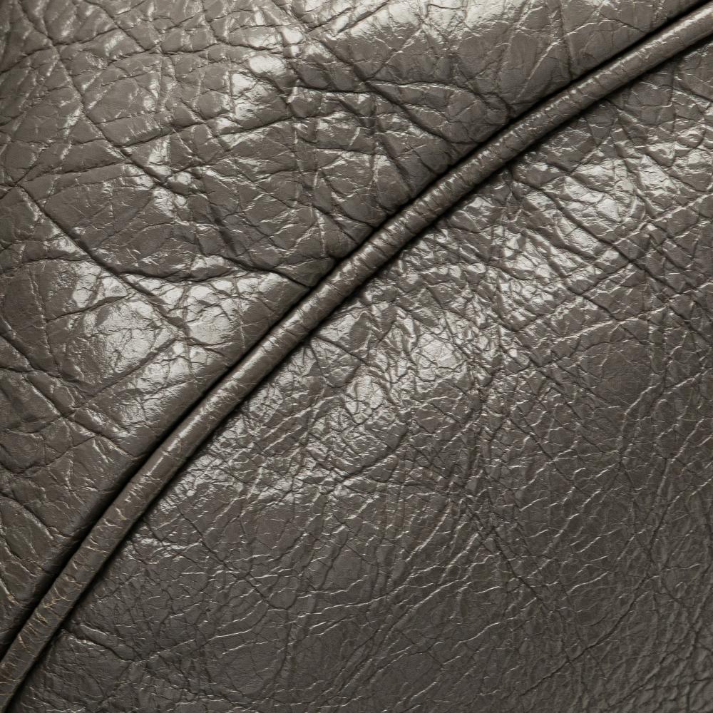 Balenciaga AB Balenciaga Gray Calf Leather Arena Air Hobo Italy