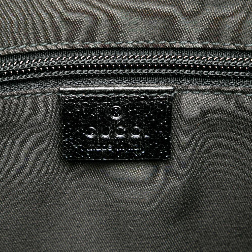Gucci B Gucci Black Canvas Fabric GG Crossbody Italy