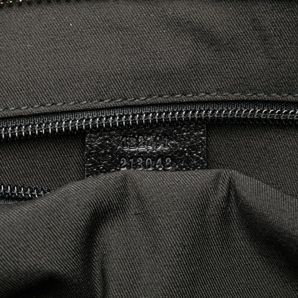 Gucci B Gucci Black Canvas Fabric GG Crossbody Italy