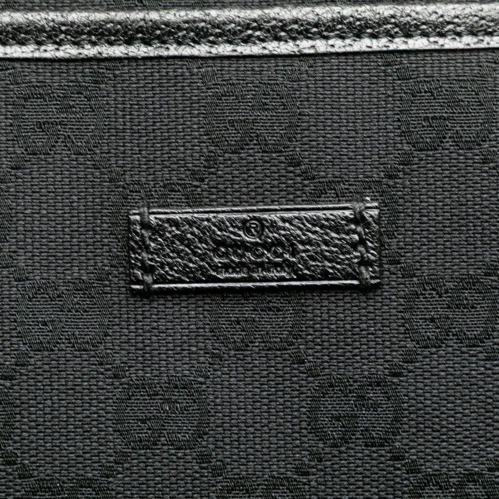 Gucci B Gucci Black Canvas Fabric GG Crossbody Italy