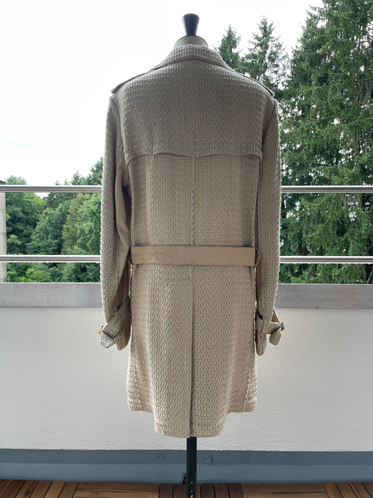 Fendi Selleria leather Trench coat