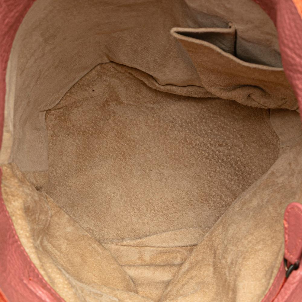 Bottega Veneta B Bottega Veneta Pink Blush Goatskin Leather Small Intrecciato Trimmed Cervo Bucket Bag Italy