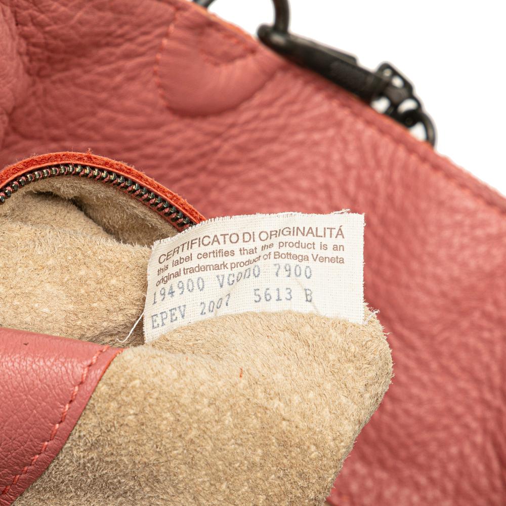 Bottega Veneta B Bottega Veneta Pink Blush Goatskin Leather Small Intrecciato Trimmed Cervo Bucket Bag Italy