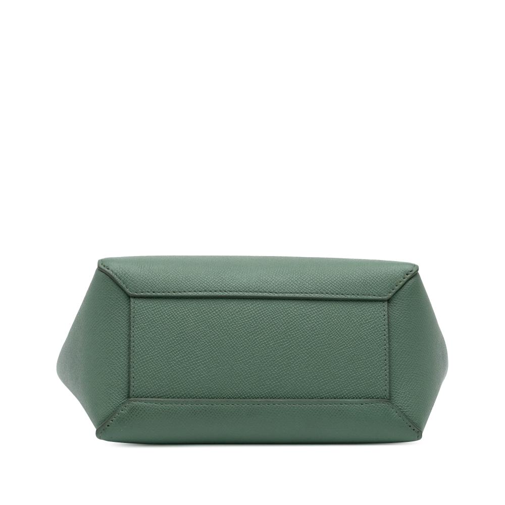 Celine B Celine Green Calf Leather Nano Grained skin Belt Bag Italy
