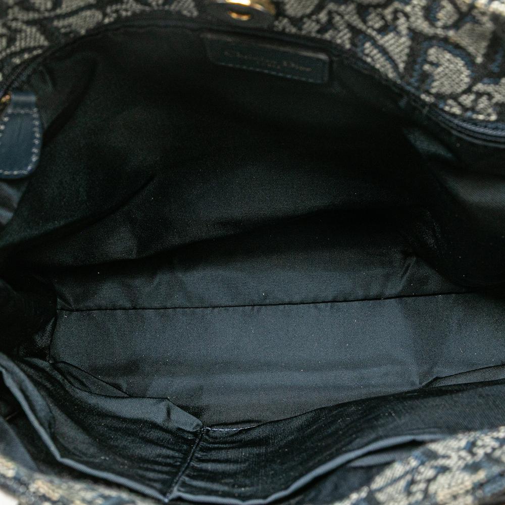 Christian Dior B Dior Blue Canvas Fabric Diorissimo Trotter Tote Italy