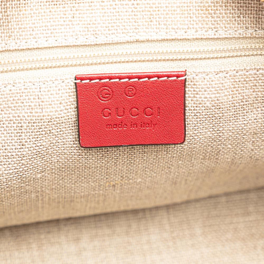 Gucci B Gucci Red Calf Leather Small Microguccissima Bree Satchel Italy
