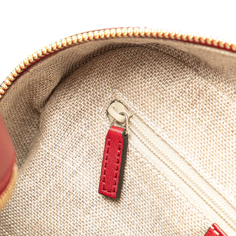 Gucci B Gucci Red Calf Leather Small Microguccissima Bree Satchel Italy