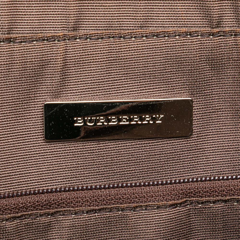 Burberry B Burberry Brown Beige Canvas Fabric House Check Tote United Kingdom