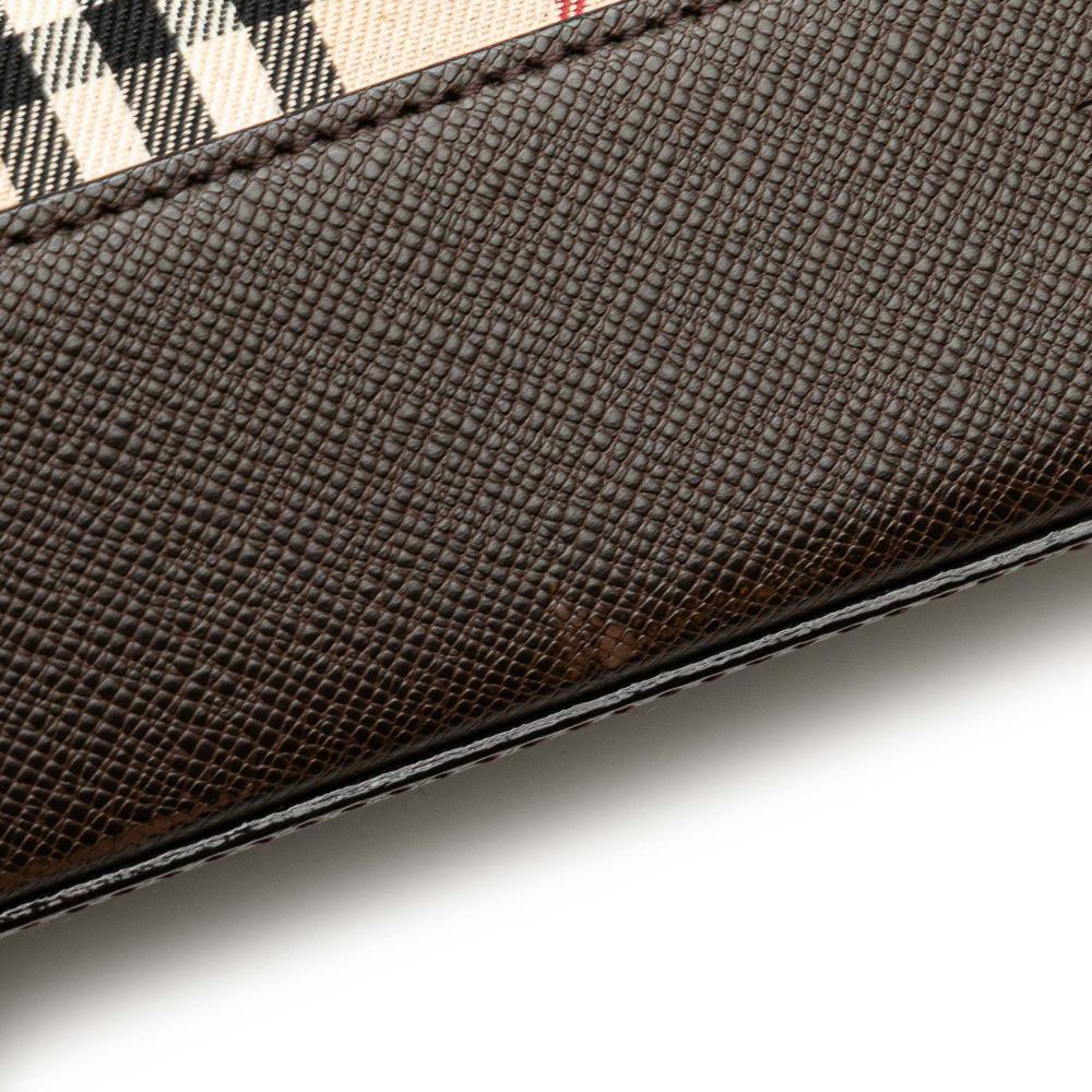 Burberry B Burberry Brown Beige Canvas Fabric House Check Tote United Kingdom