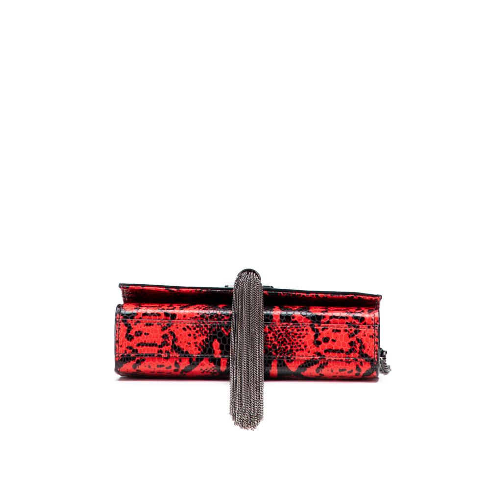 Saint Laurent B Saint Laurent Red Calf Leather Small Embossed skin Classic Monogram Kate Crossbody Italy