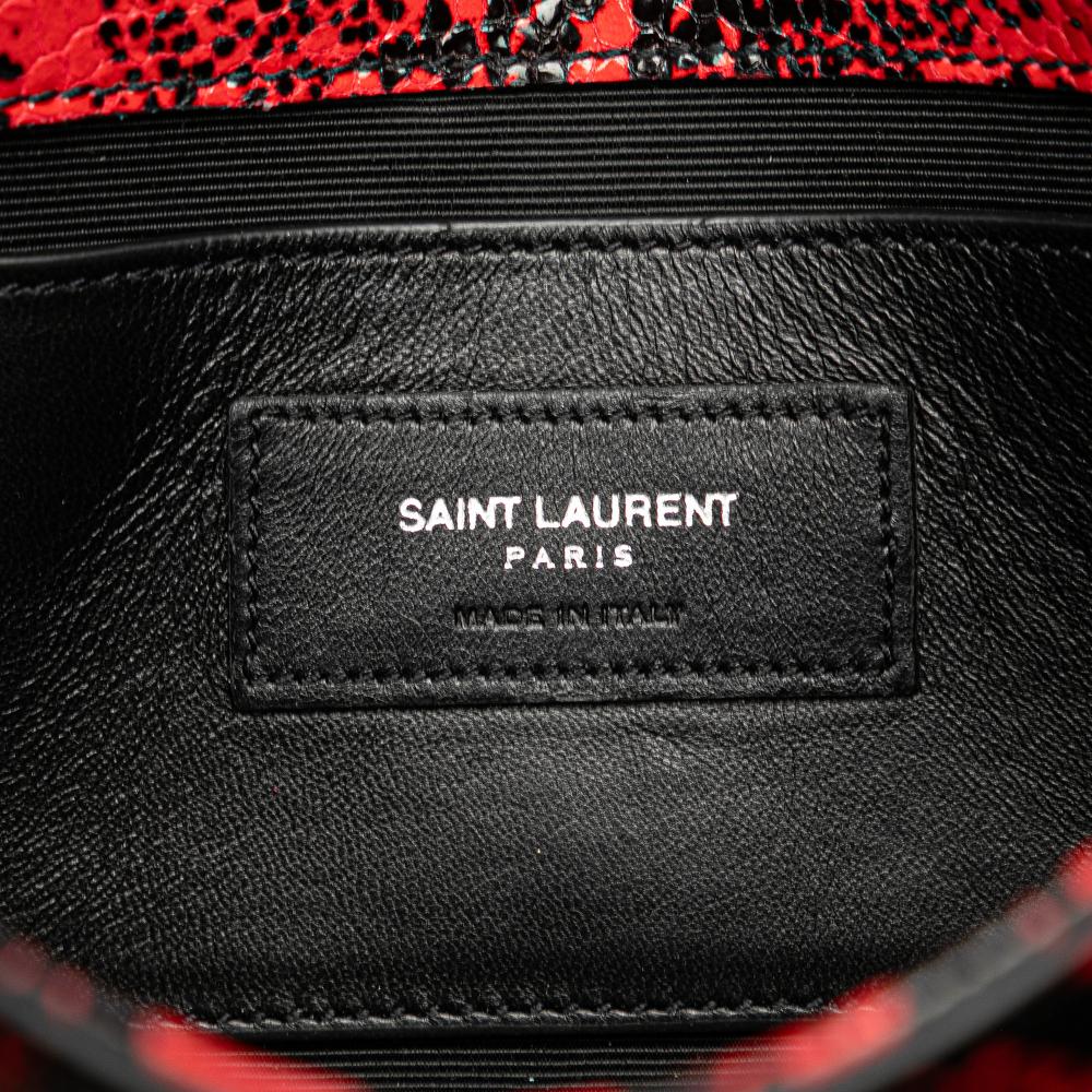 Saint Laurent B Saint Laurent Red Calf Leather Small Embossed skin Classic Monogram Kate Crossbody Italy