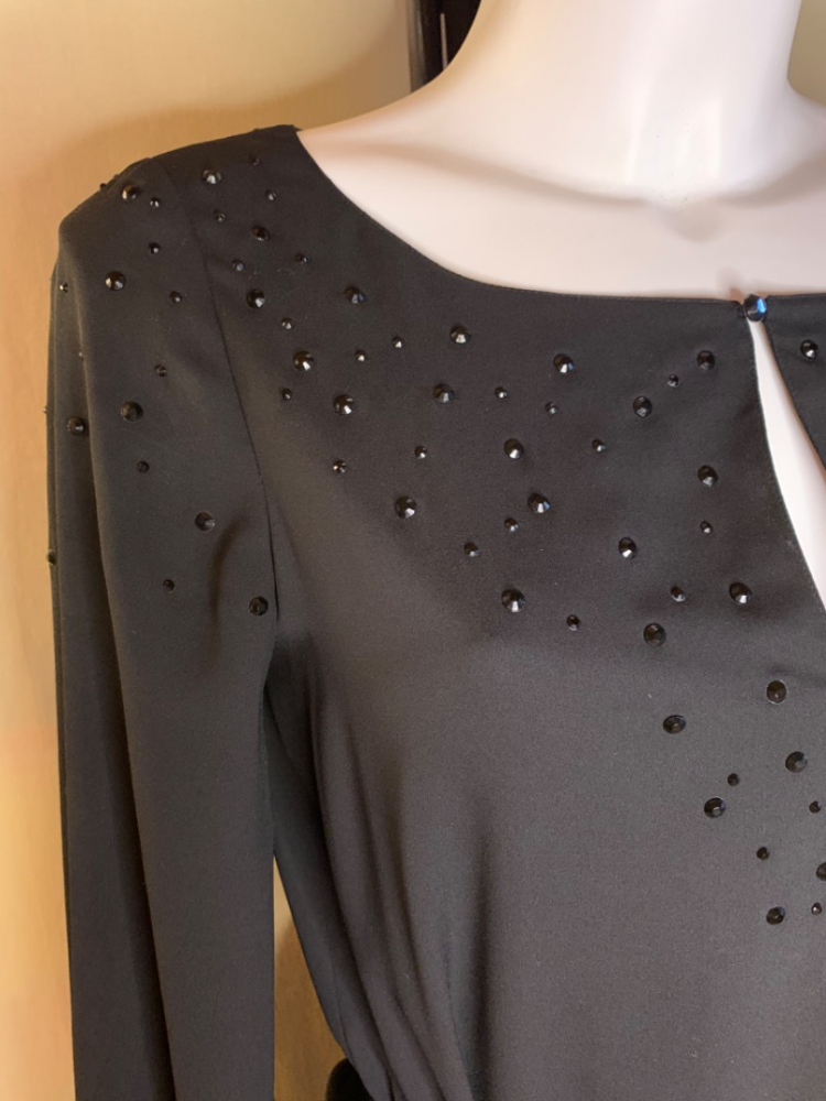 Armani Jeans Black Silk Evening Dress