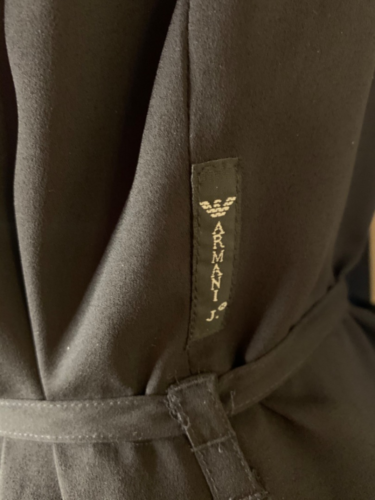 Armani Jeans Black Silk Evening Dress