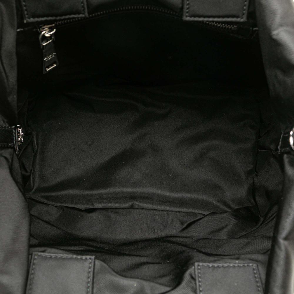 Prada B Prada Green Olive Green Nylon Fabric Tessuto Reversible Satchel Italy