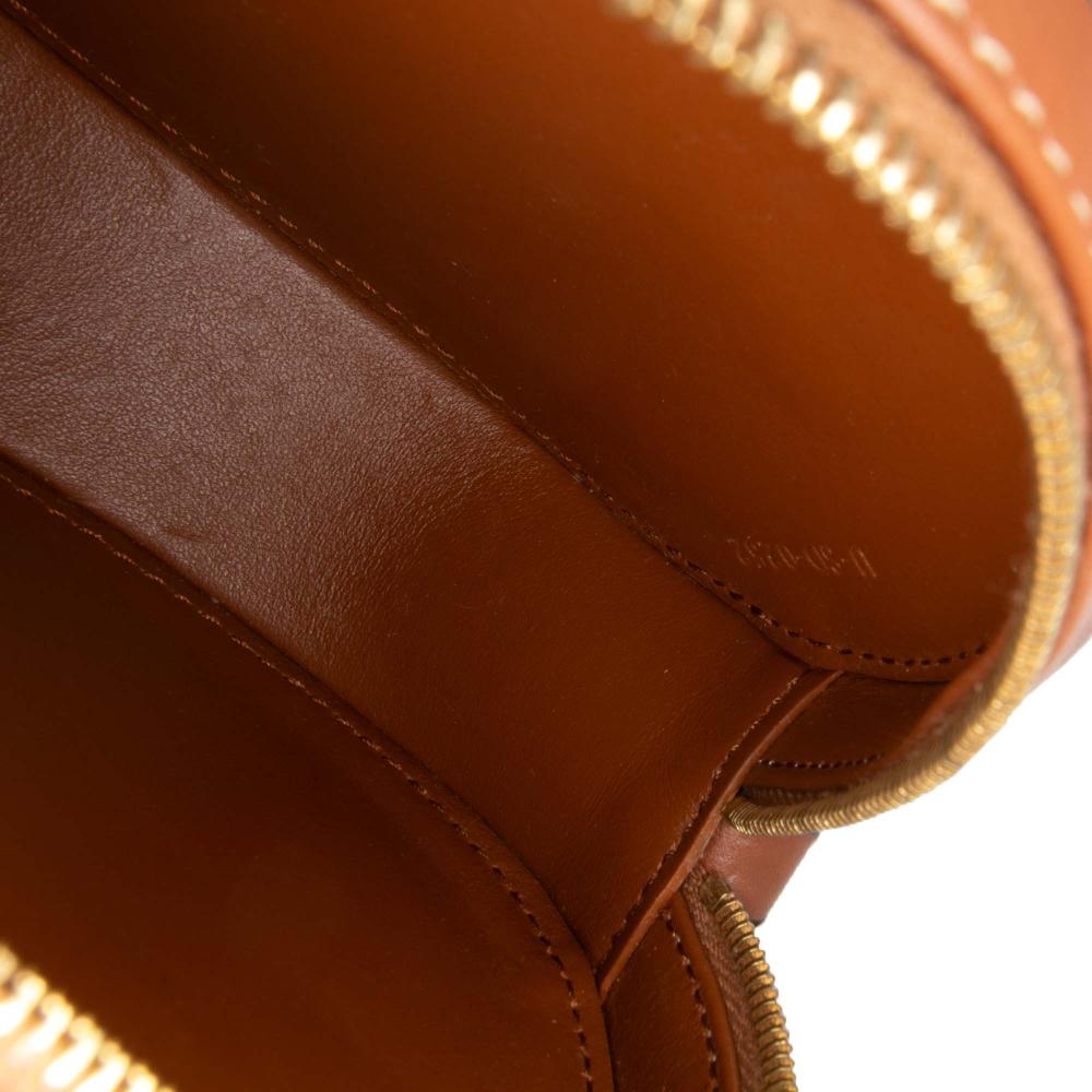 Celine B Celine Brown Calf Leather Small skin Cuir Triomphe Oval Crossbody Italy