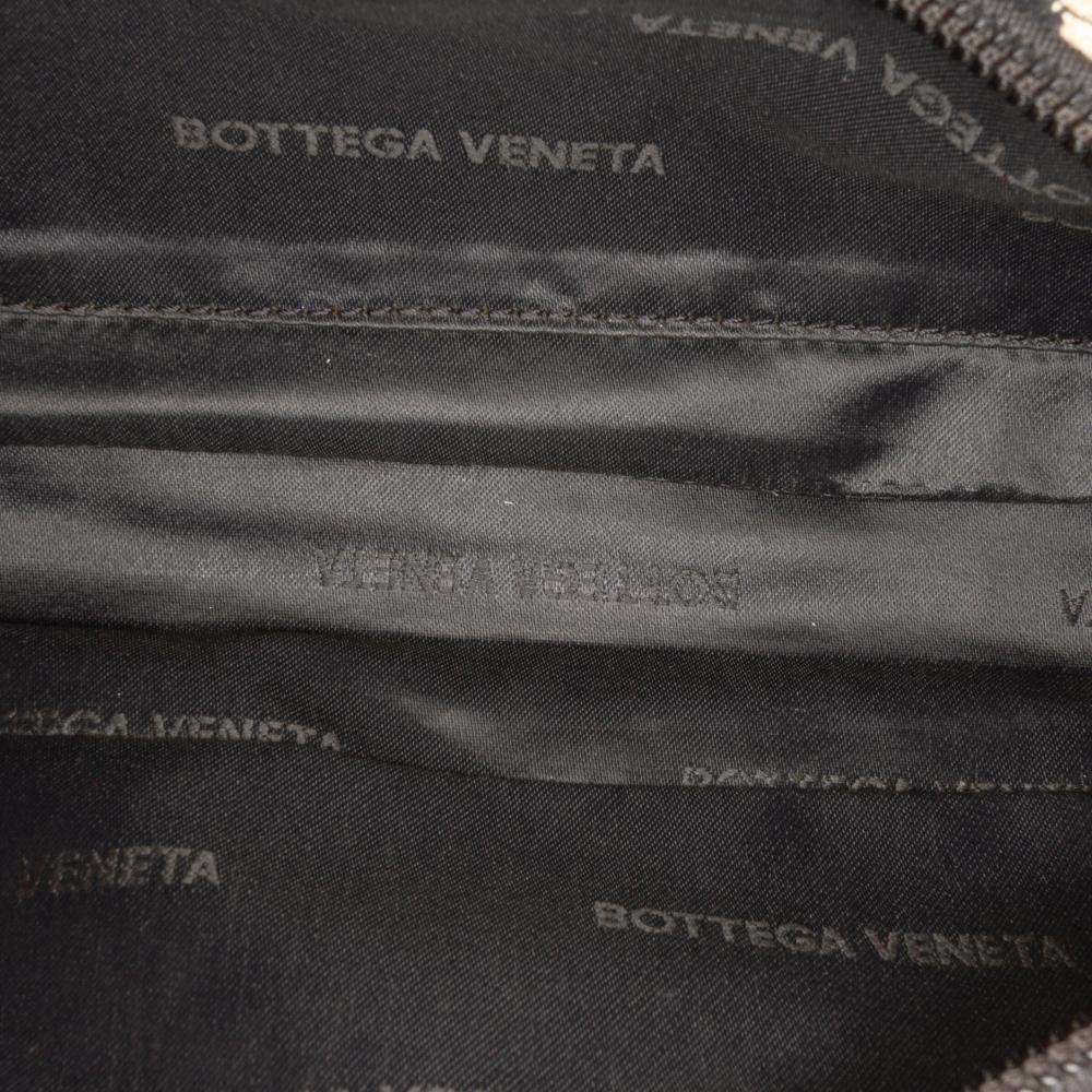 Bottega Veneta B Bottega Veneta Pink Hot Pink with Black Canvas Fabric Leopard Print Shoulder Bag Italy