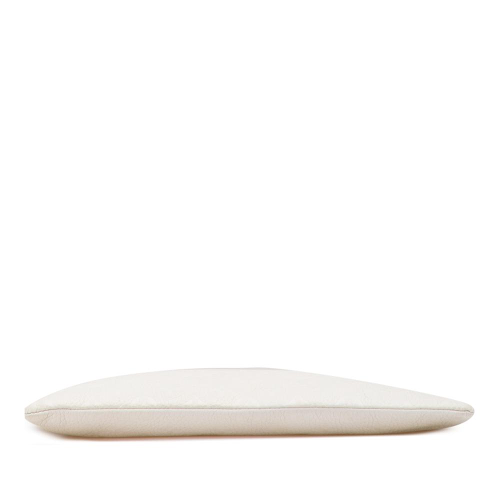 Louis Vuitton B Louis Vuitton White Calf Leather Monogram Taurillon A4 Pouch France