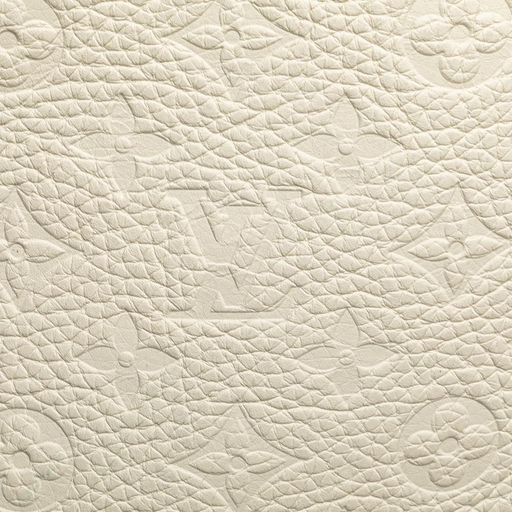 Louis Vuitton B Louis Vuitton White Calf Leather Monogram Taurillon A4 Pouch France