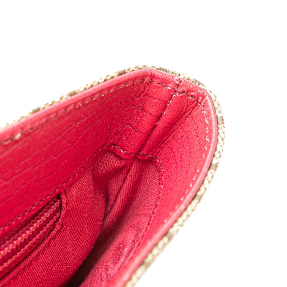 Gucci B Gucci Brown Beige with Pink Coated Canvas Fabric GG Supreme Tote Italy