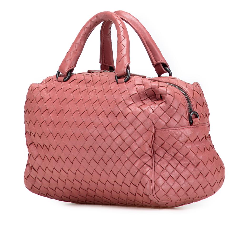 Bottega Veneta B Bottega Veneta Pink Nappa Leather Leather Nappa Intrecciato Bosto Italy