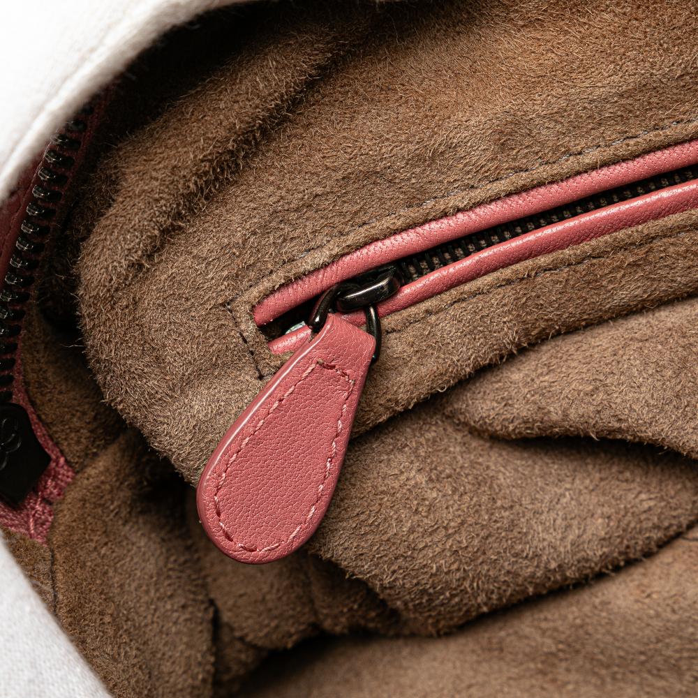 Bottega Veneta B Bottega Veneta Pink Nappa Leather Leather Nappa Intrecciato Bosto Italy
