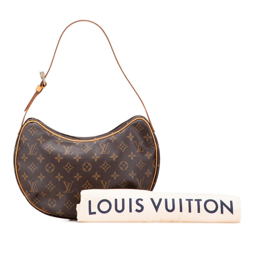 Louis Vuitton B Louis Vuitton Brown Monogram Canvas Canvas Monogram Croissant MM France