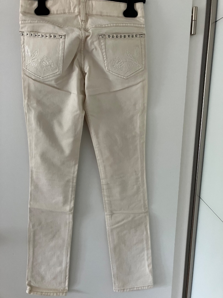 Isabel Marant Ecru embroidered jeans