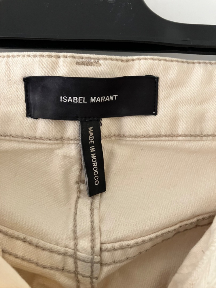 Isabel Marant Ecru embroidered jeans