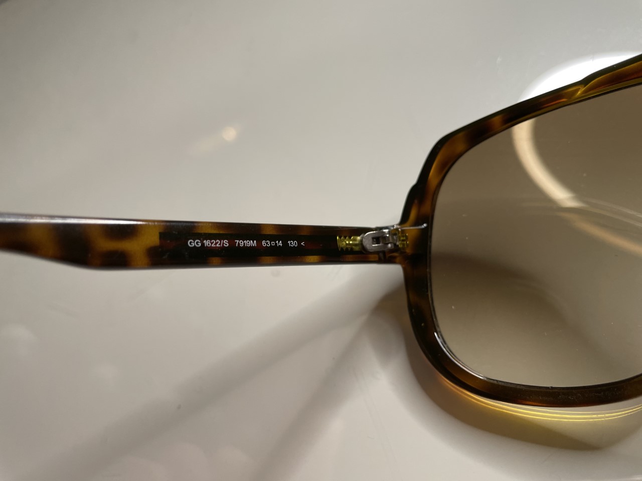 Gucci 1622 Tortoise Brown Aviator