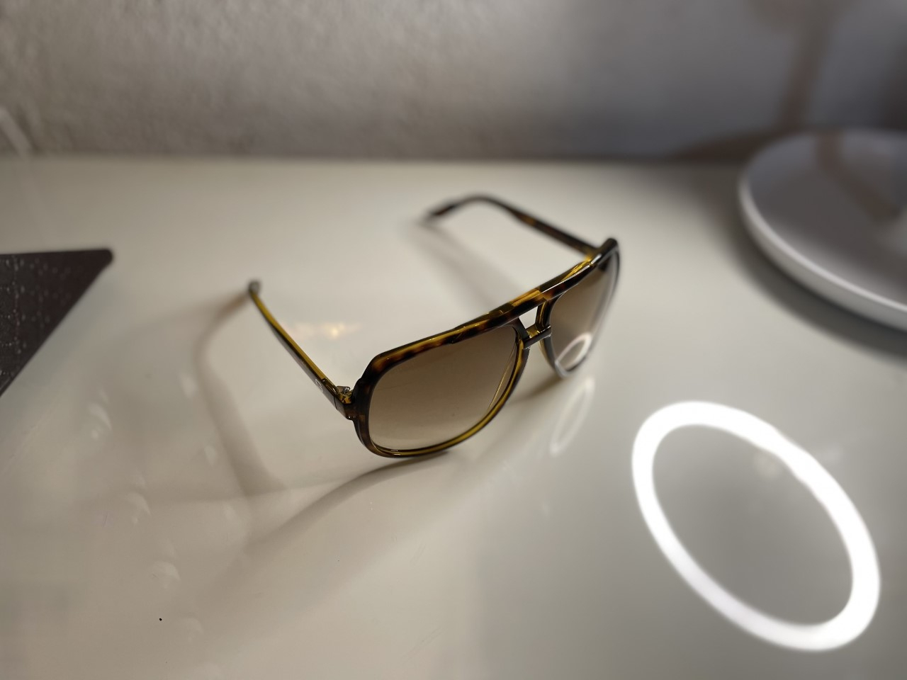 Gucci 1622 Tortoise Brown Aviator