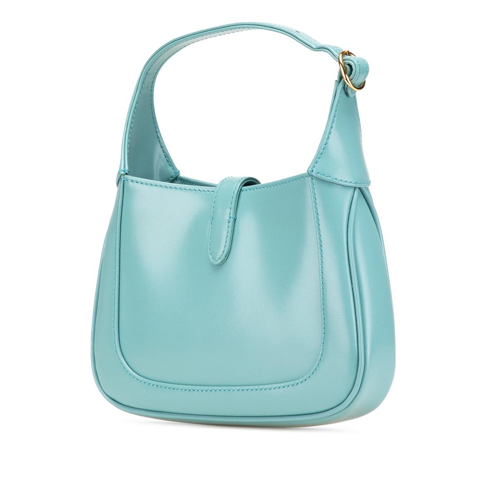 Gucci AB Gucci Blue Turquoise Calf Leather Mini skin Jackie 1961 Crossbody Italy