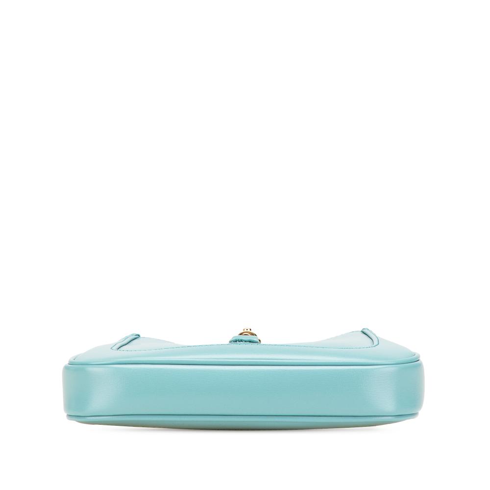 Gucci AB Gucci Blue Turquoise Calf Leather Mini skin Jackie 1961 Crossbody Italy