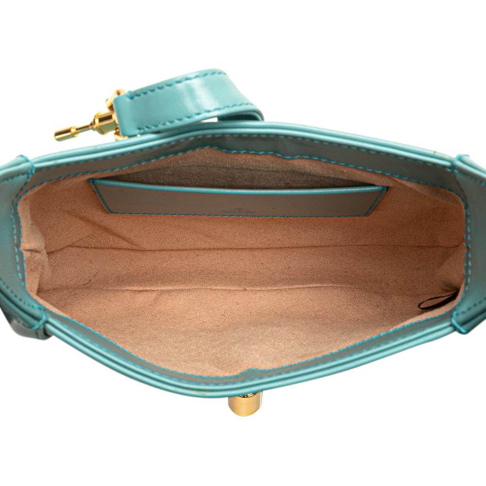 Gucci AB Gucci Blue Turquoise Calf Leather Mini skin Jackie 1961 Crossbody Italy