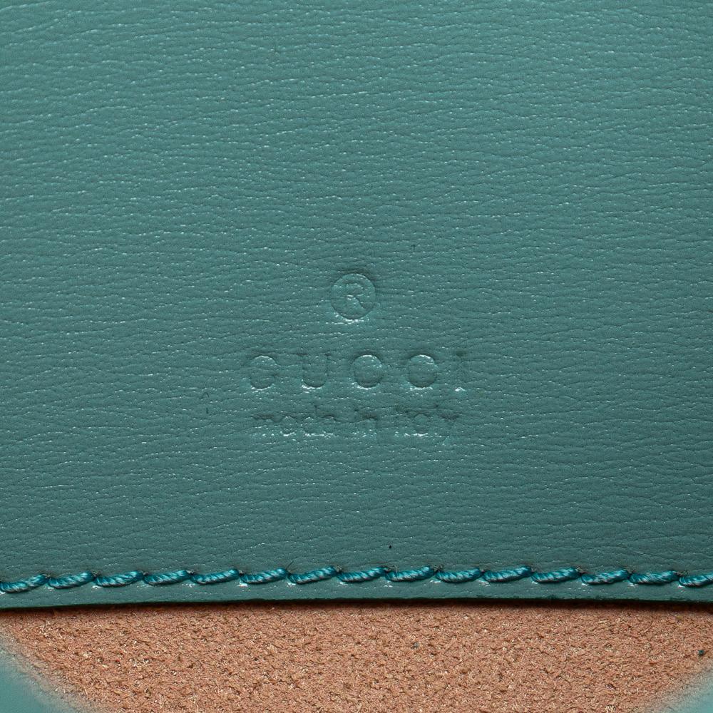 Gucci AB Gucci Blue Turquoise Calf Leather Mini skin Jackie 1961 Crossbody Italy
