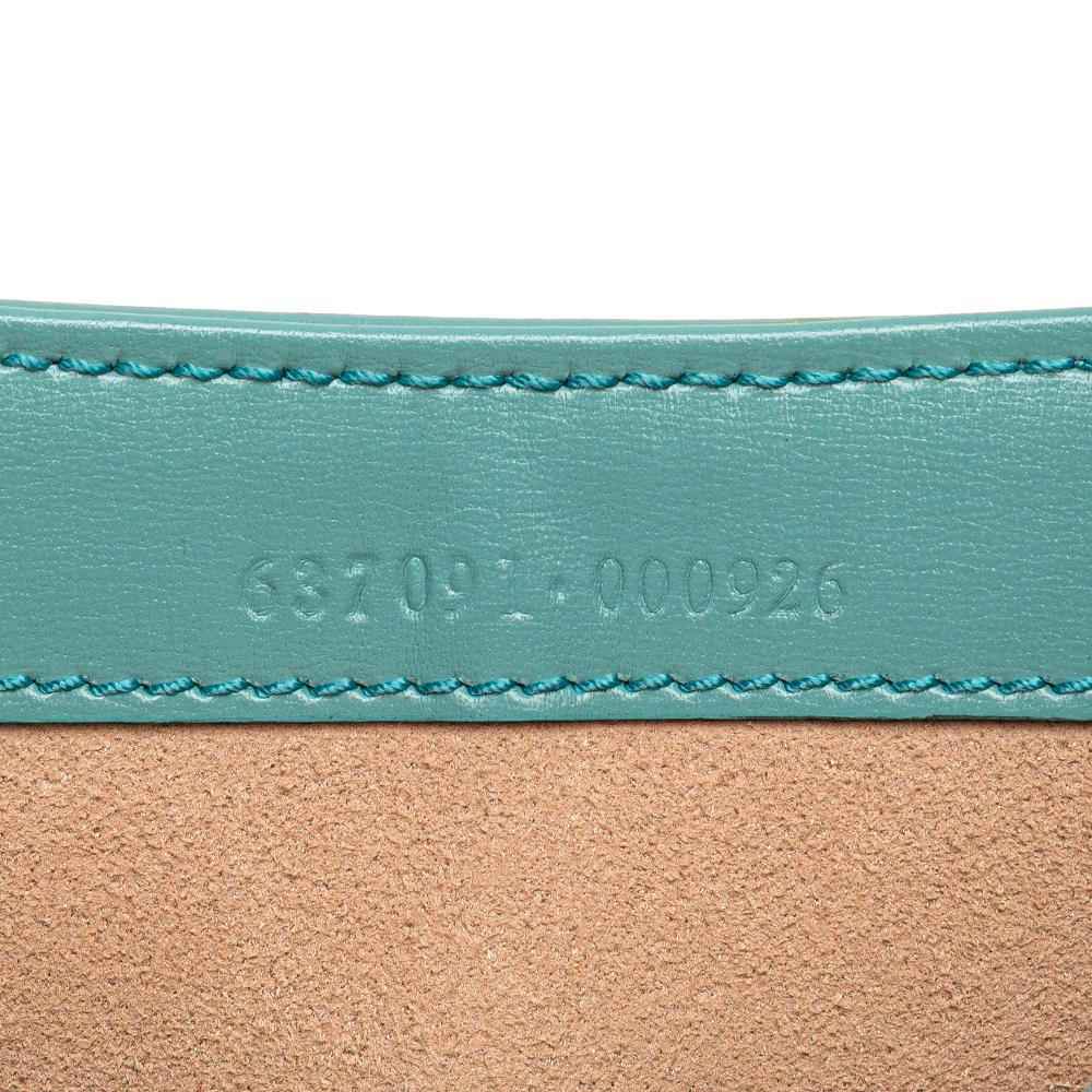 Gucci AB Gucci Blue Turquoise Calf Leather Mini skin Jackie 1961 Crossbody Italy