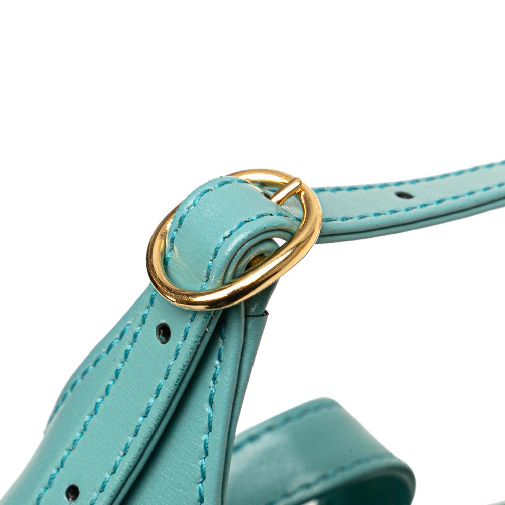 Gucci AB Gucci Blue Turquoise Calf Leather Mini skin Jackie 1961 Crossbody Italy