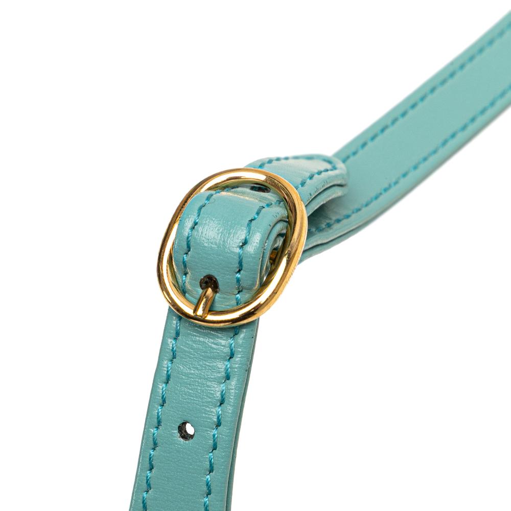 Gucci AB Gucci Blue Turquoise Calf Leather Mini skin Jackie 1961 Crossbody Italy