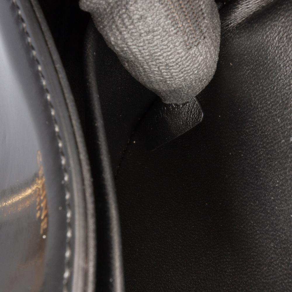 Celine B Celine Black Calf Leather Shiny skin Claude Chain Shoulder Bag Italy